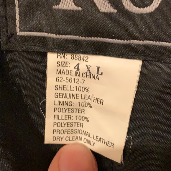 Full length black leather jacket - Picture 2 of 2